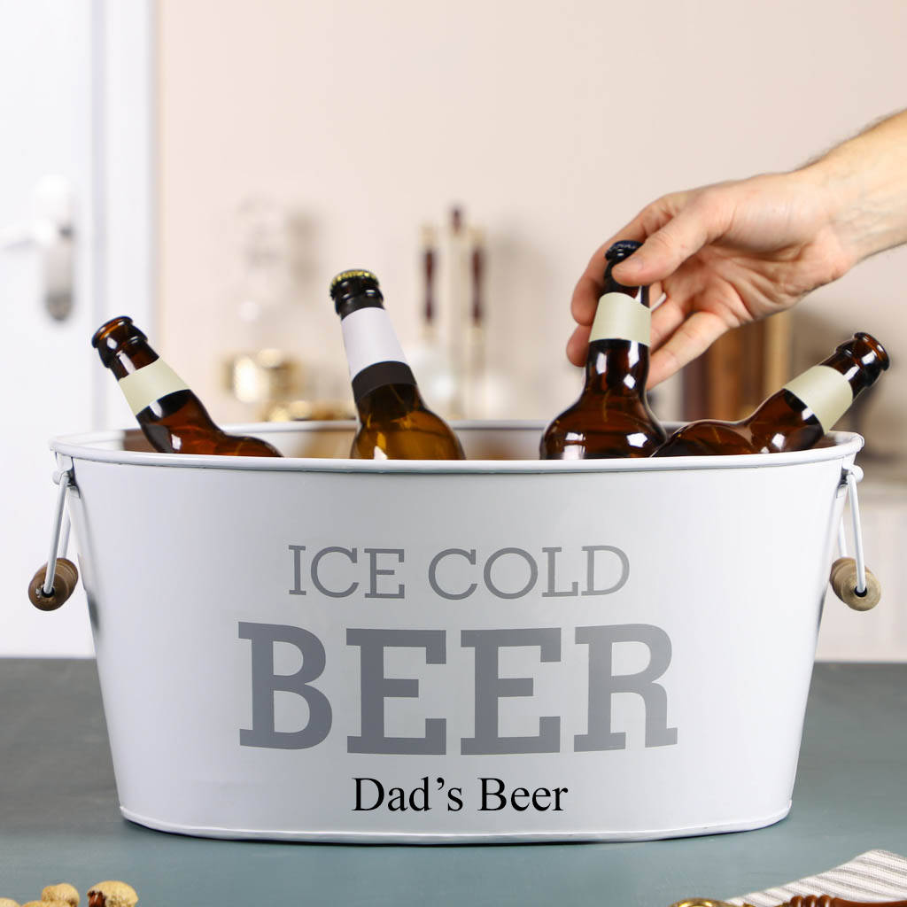 Personalised Ice Cold Beer Bottle Cooler Bucket By Dibor