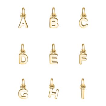 22ct Gold Plated And Silver Mini Initial Necklace, 4 of 6