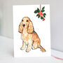 Golden Cocker Spaniel Christmas Card, thumbnail 3 of 7