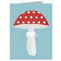 Mini Mushroom Greetings Card, thumbnail 2 of 5