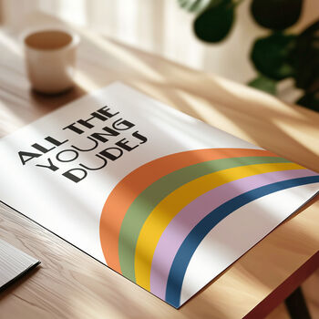 All The Young Dudes Nursery Retro Art Print, 3 of 4