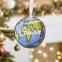 Personalised Globe Christmas Bauble Decoration, thumbnail 1 of 7