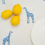 Rectangle Blue Giraffe Table Cloth, thumbnail 1 of 2