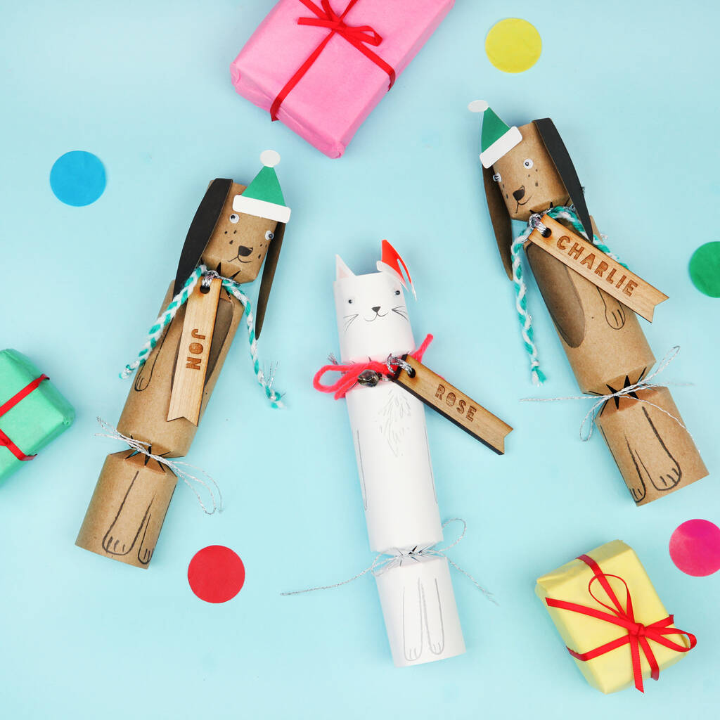Personalised Christmas Cat And Dog Crackers By Postbox Party