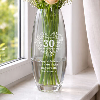 Personalised Anniversary Wreath Vase, 3 of 7