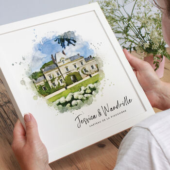 Personalised Wedding Venue Watercolour Framed Print, 3 of 12