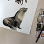 Seal Personalised Watercolour Fine Art Print, thumbnail 4 of 5