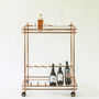 Handmade Bar Cart Trolley With Wine Rack Incorporated, thumbnail 5 of 5