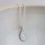 Sterling Silver Small Textured Teardrop Pendant, thumbnail 1 of 3