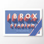 Rangers 'Ibrox Stadium' Typographic Poster, thumbnail 6 of 7