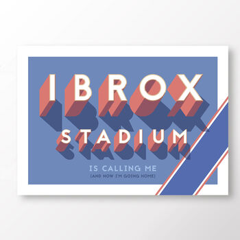 Rangers 'Ibrox Stadium' Typographic Poster, 6 of 7