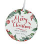 Personalised Merry Christmas Teacher Festive Wreath Ornament, thumbnail 2 of 7