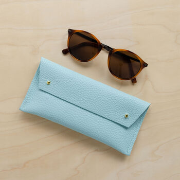 Personalised Double Stud Leather Glasses Case, 2 of 10