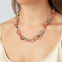 Multi Coloured Chunky Chain Necklace, thumbnail 2 of 5