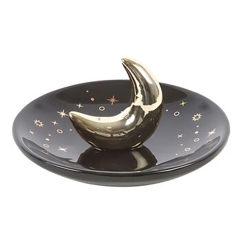 Gold Crescent Moon Incense Stick Holder, 2 of 3