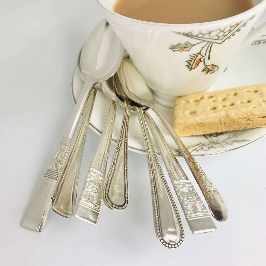 Personalised Silverplated Vintage Egg Spoon By Vintage Candy