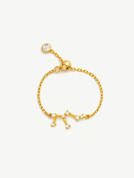 Adjustable Zodiac Constellation Ring With Birthstone, 7 of 12