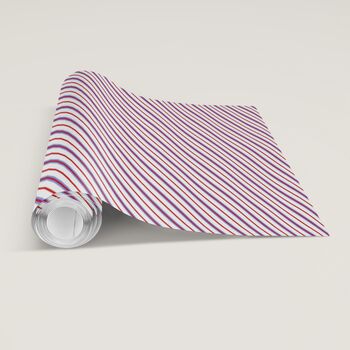 Luxury Striped Gift Wrapping Paper – Blue And Red Design, 5 of 7