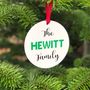 Family Name Christmas Tree Decoration Bauble, thumbnail 5 of 8