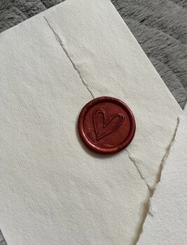 Handmade Cotton Rag Paper Wax Seal Letter Writing Set, 2 of 3