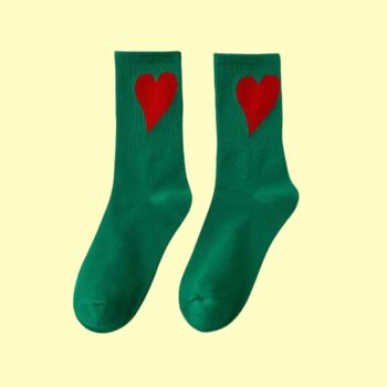 Heart Rainbow Socks Letterbox Gift Set Five Pairs, 7 of 10