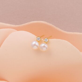 Message Bottle 'World Is Your Oyster' Pearl Earrings, 2 of 7