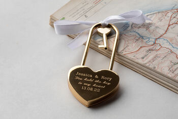 Personalised Key To My Heart Padlock, 6 of 7