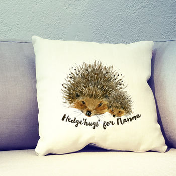 Personalised Mothers Day Hedgehog Cushion Cover, 3 of 3