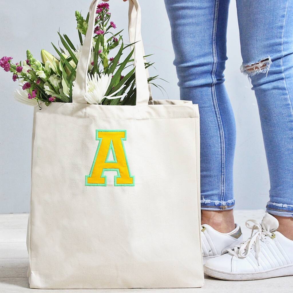 Personalised Varsity Canvas Classic Shopper, 1 of 5