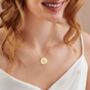 Birth Flower Disc Necklace In 18 Carat Gold Vermeil, thumbnail 8 of 12