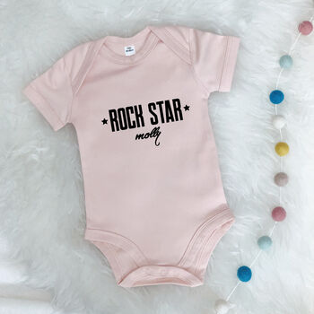 'Rock Star' Personalised Babygrow, 5 of 7