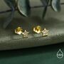 Tiny Cz Star Stud Earrings In Sterling Silver, thumbnail 4 of 12