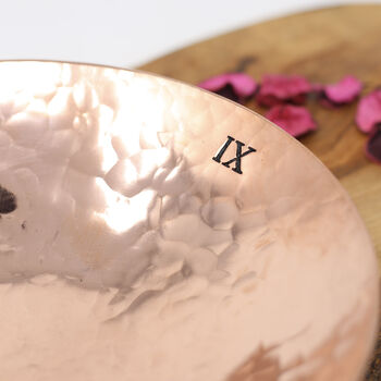 Personalised 7th Anniversary Large Copper Bowl, 5 of 10