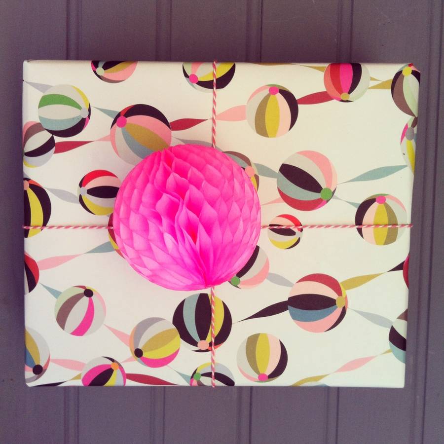 Party Balls Wrapping Paper Two Sheets By Petra boase Ltd