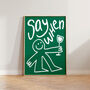 Say When Doodle Funny Wine Wall Art Print, thumbnail 5 of 11