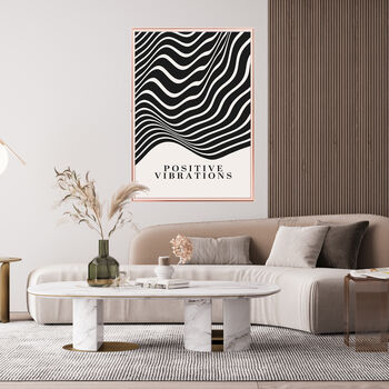Custom Bauhaus Good Vibrations Black White Vibes Art Print, 4 of 8
