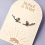 Enamel Robin With Winter Branch Stud Earrings, thumbnail 1 of 3