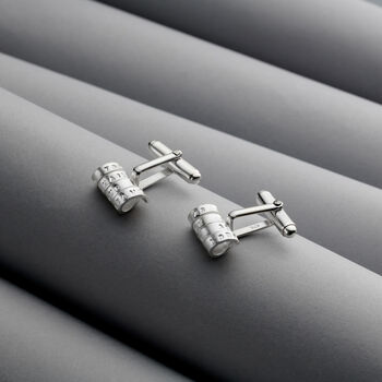 Personalised Silver Scroll Cuff Links, 2 of 2