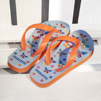 Personalised Colourful Kid's Flip Flops, 3 of 12