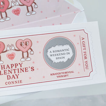 Personalised Retro Valentine’s Day Scratch To Reveal Card, 7 of 9