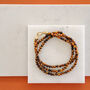 Mens Tigers Eye Mini Wrap Bracelet, thumbnail 1 of 2