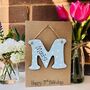 Personalised 3rd Birthday Letter Wooden Keepsake Card, thumbnail 3 of 4
