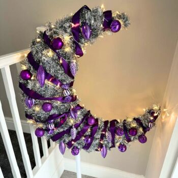 Silver 5ft Eid Moon Tree And LED Lights, 4 of 4