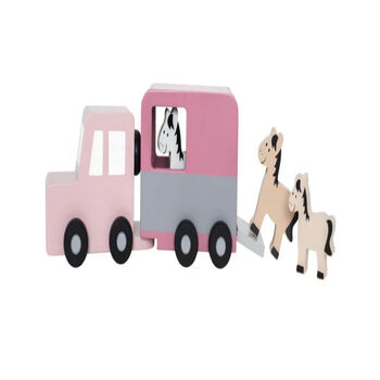 Personalised Wooden Horse Trailer Set Toy, 2 of 2