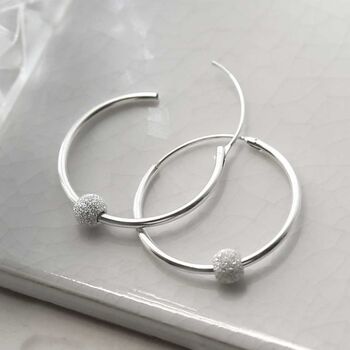 Sterling Silver Disco Ball Hoops, 4 of 10