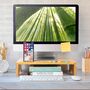 Bamboo Monitor Riser Desk Stand, thumbnail 1 of 6