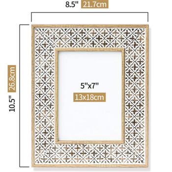 Oak Photo Frames For Wall And Tabletop 3D Pattern, 2 of 4
