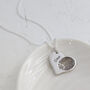 Personalised Silver Fingerprint Heart Pendant, thumbnail 2 of 6