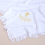Personalised Christening Shawl With Cross, thumbnail 1 of 7