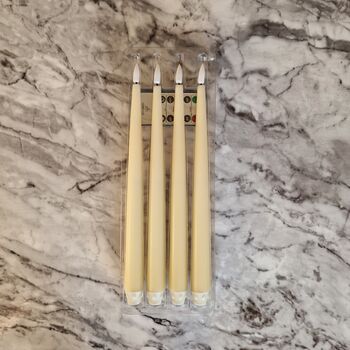 Elegant Ivory LED Taper Candles, 4 of 4